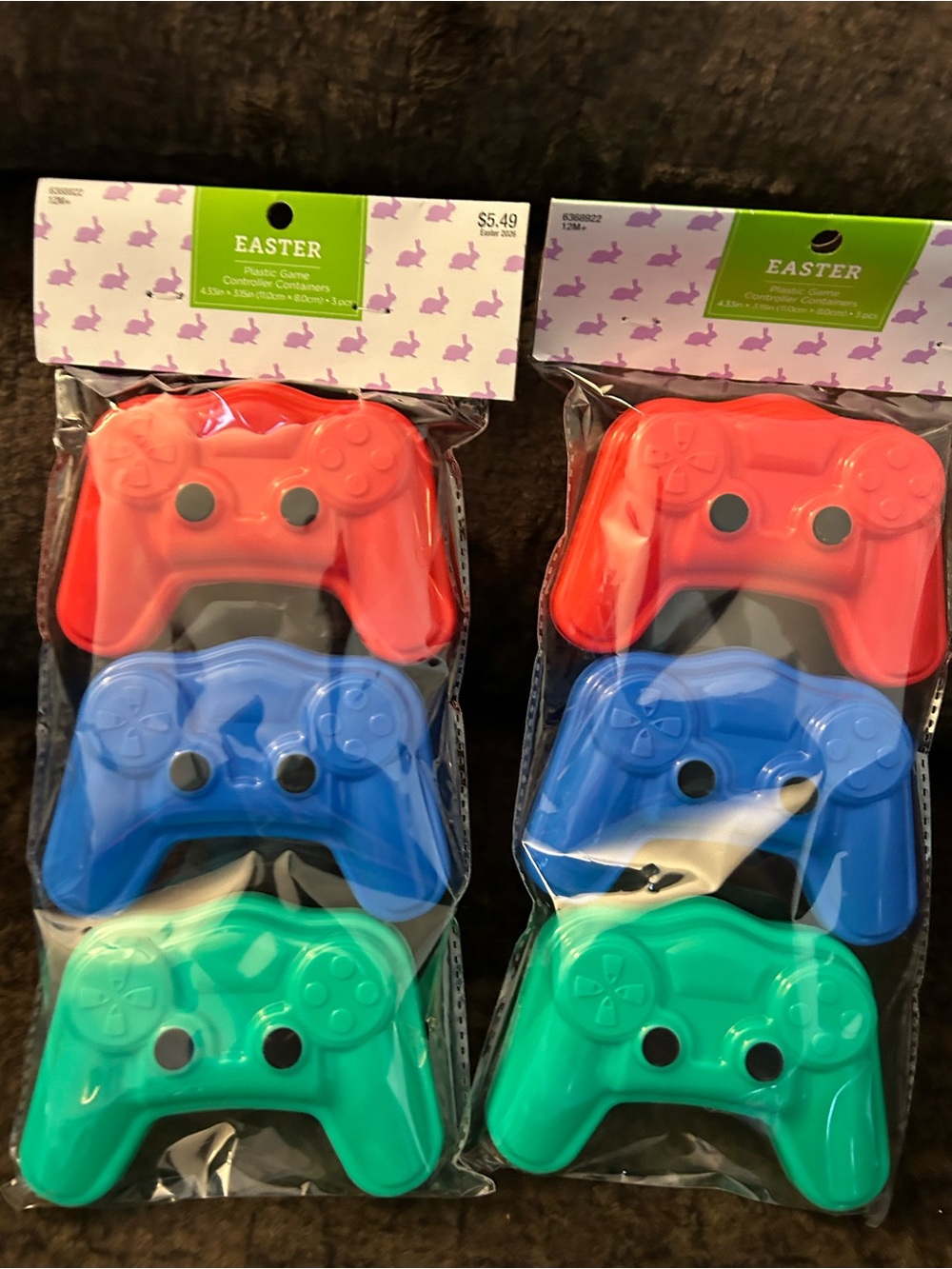 Game Controller Candy Containers - Red, Blue, Green (Set of 6)